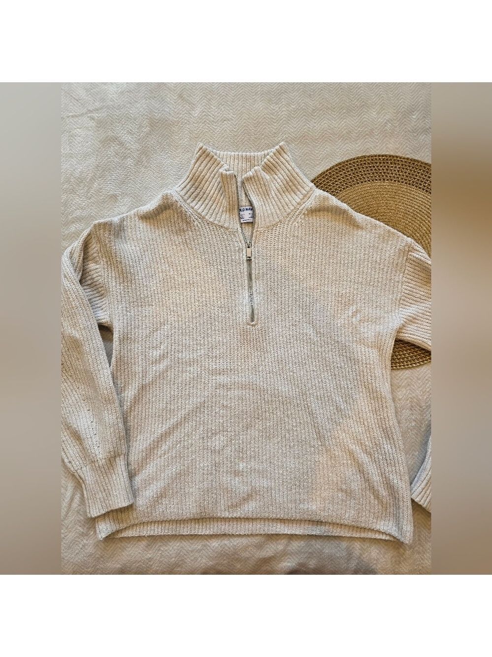 Old Navy Ribbed Quarter-Zip Knit Sweater